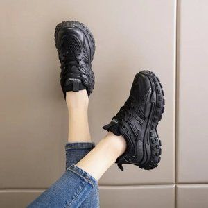 casual running shoes breathable heightening women's sports shoes